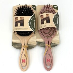 Hotheads Hair Extensions Detangling and Smoothing Eco Brush Set Boar Bristle NEW